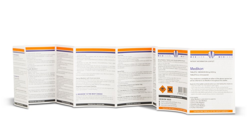 Leaflet pharma label Leaflet pharma label